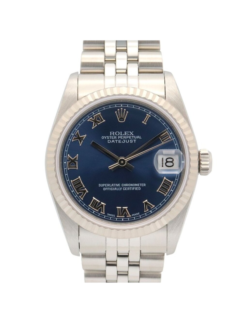 Rolex Datejust T Number BL RO 18k White Gold Stainless Steel Boys